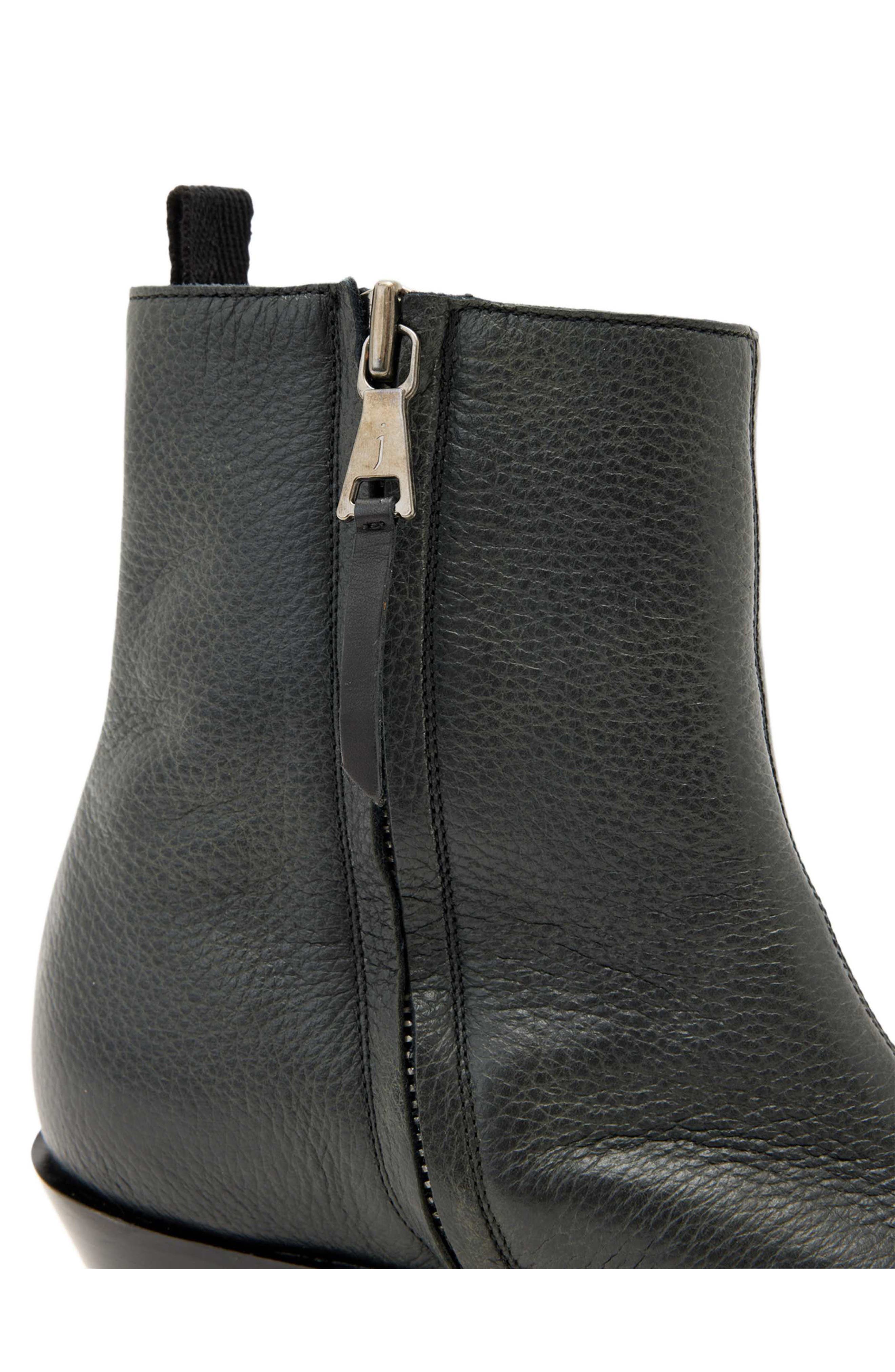 John Varvatos Wainwright Center Seam Genuine Calf Hair Boot, Alternate, color, Black