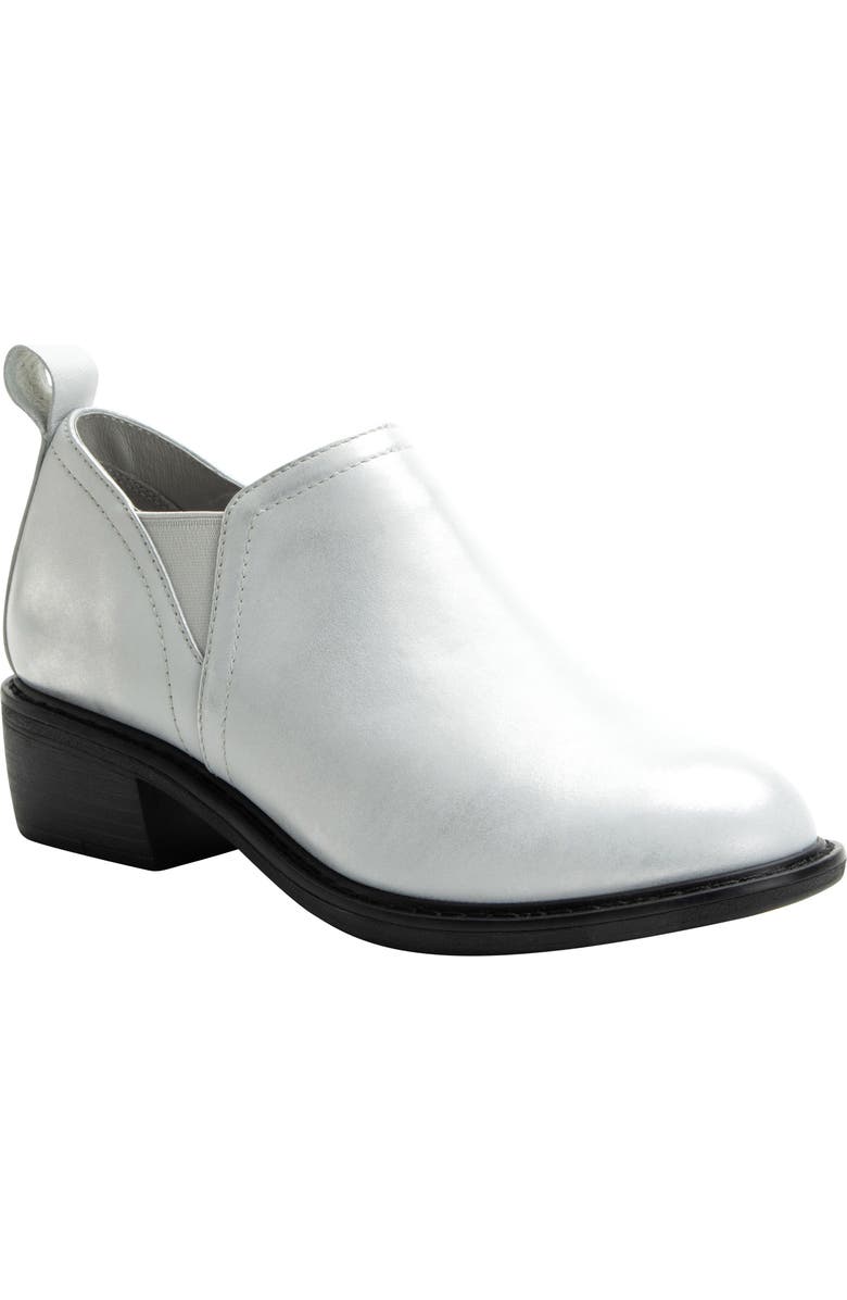 Alegria by PG Lite Merle Ankle Bootie, Main, color, Silver White