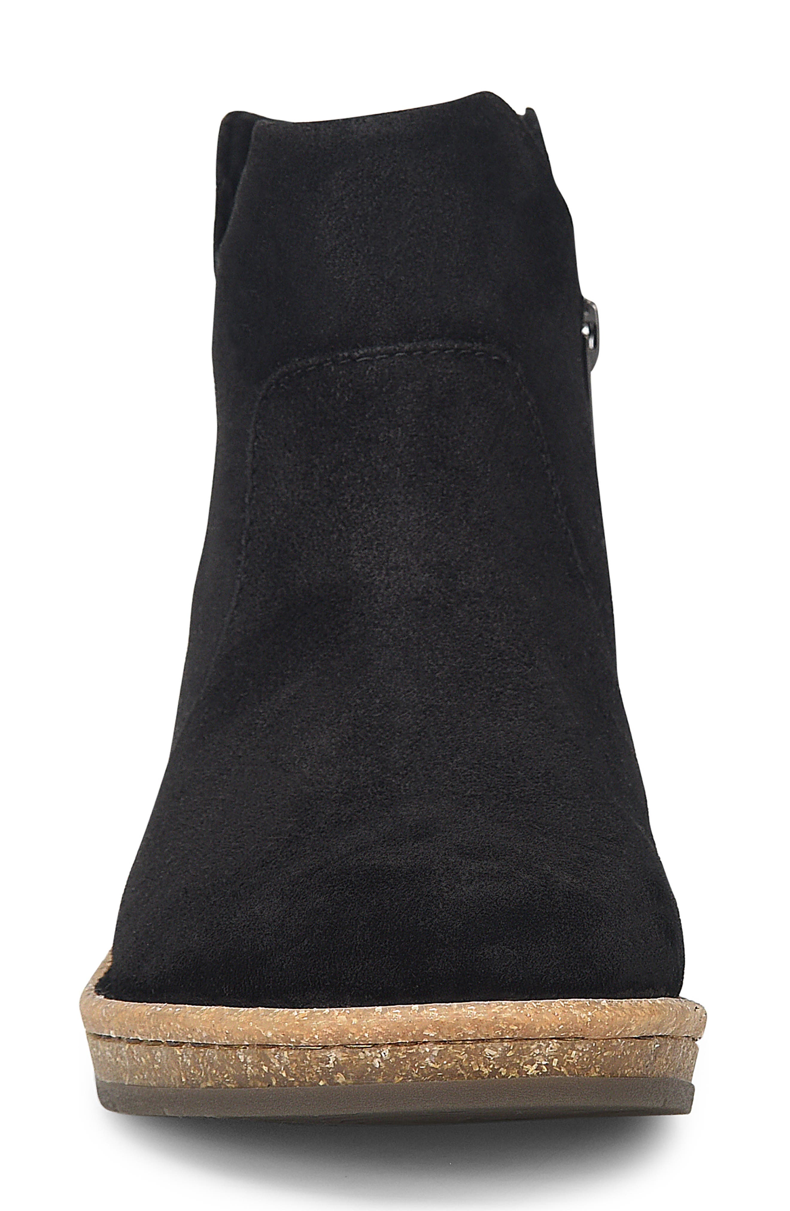 Børn Viv Distressed Leather Bootie, Alternate, color, Black Distressed Leather