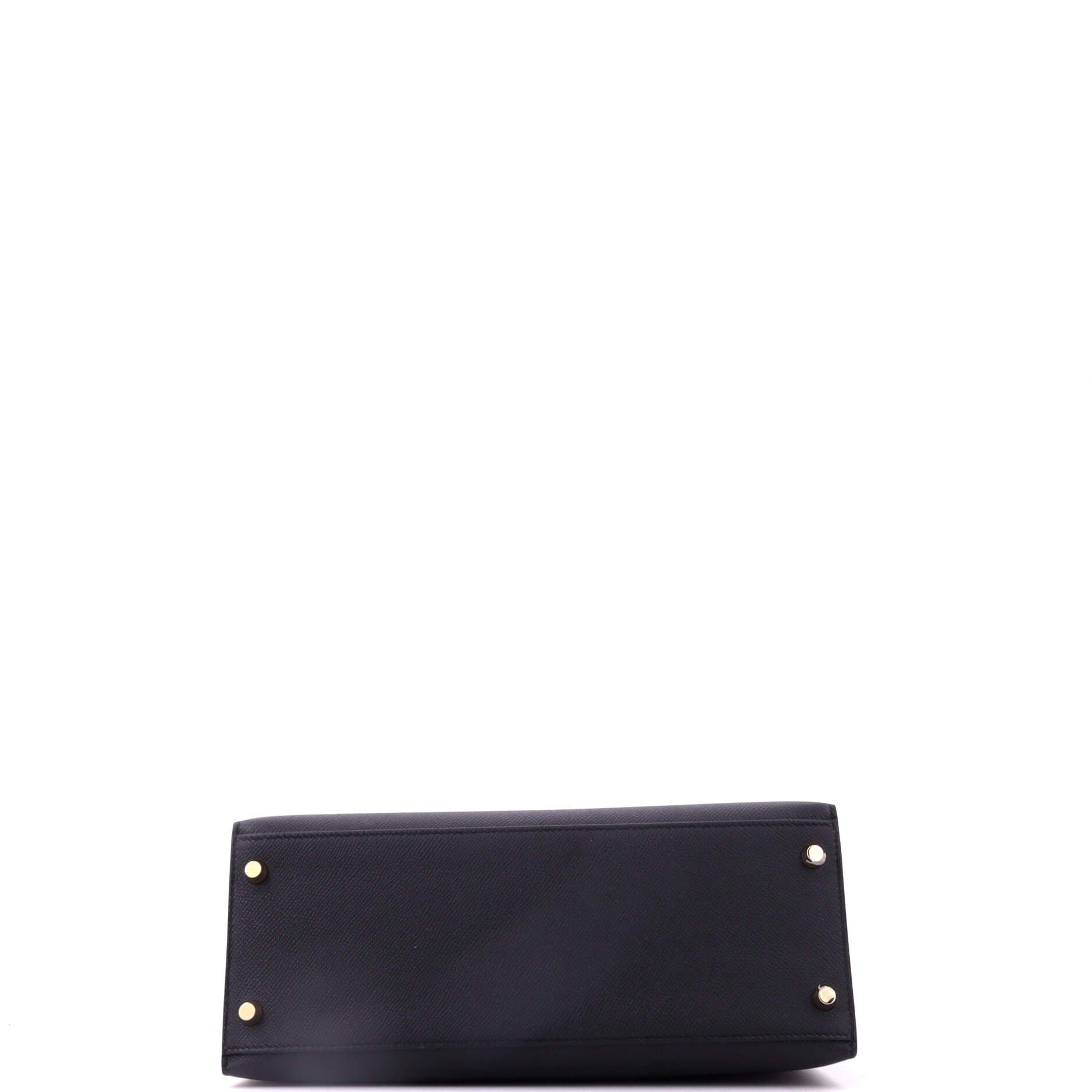 Kelly Handbag Black Epsom with Gold Hardware 28, Alternate, color, Black
