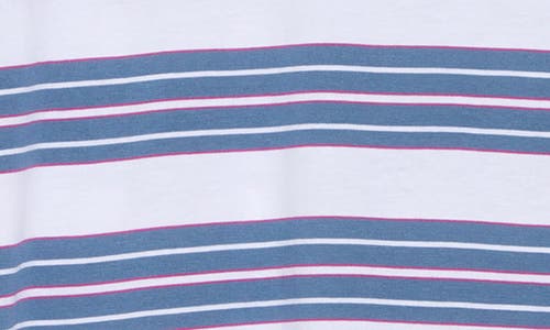 Original Penguin Stripe Jersey T-shirt In Copen Blue