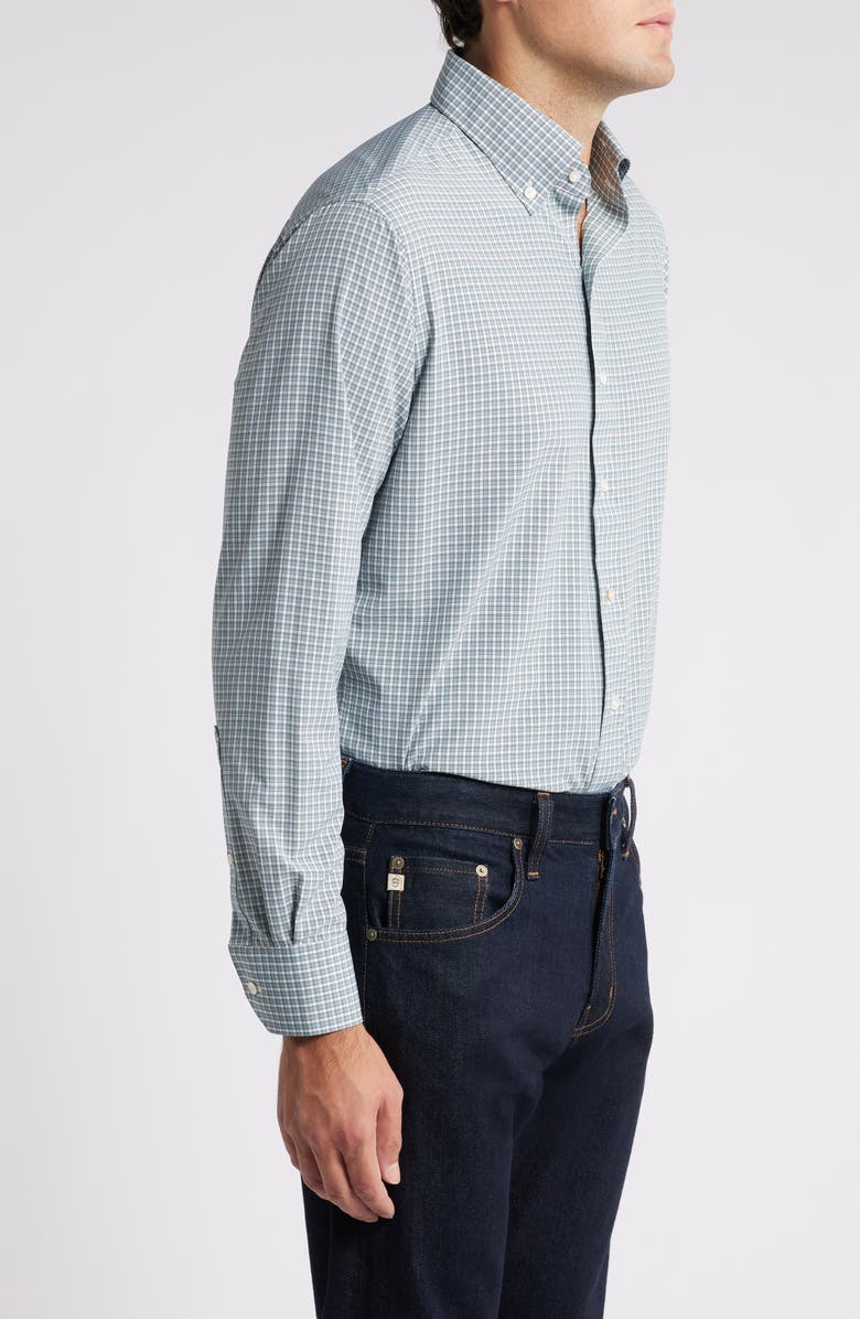 Peter Millar Cheviot Microcheck Performance Button-Down Shirt, Alternate, color,