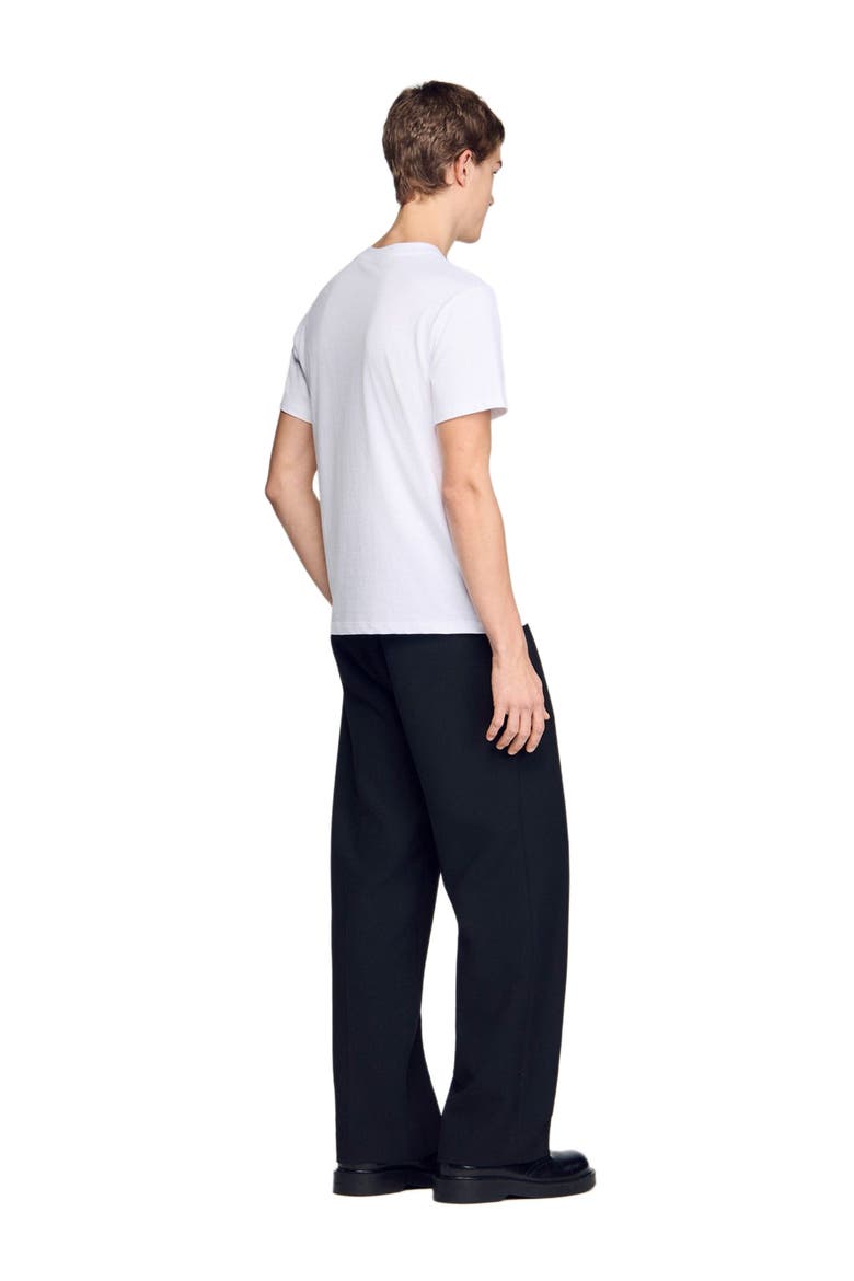 T-shirt with double S patch, Alternate, color, White