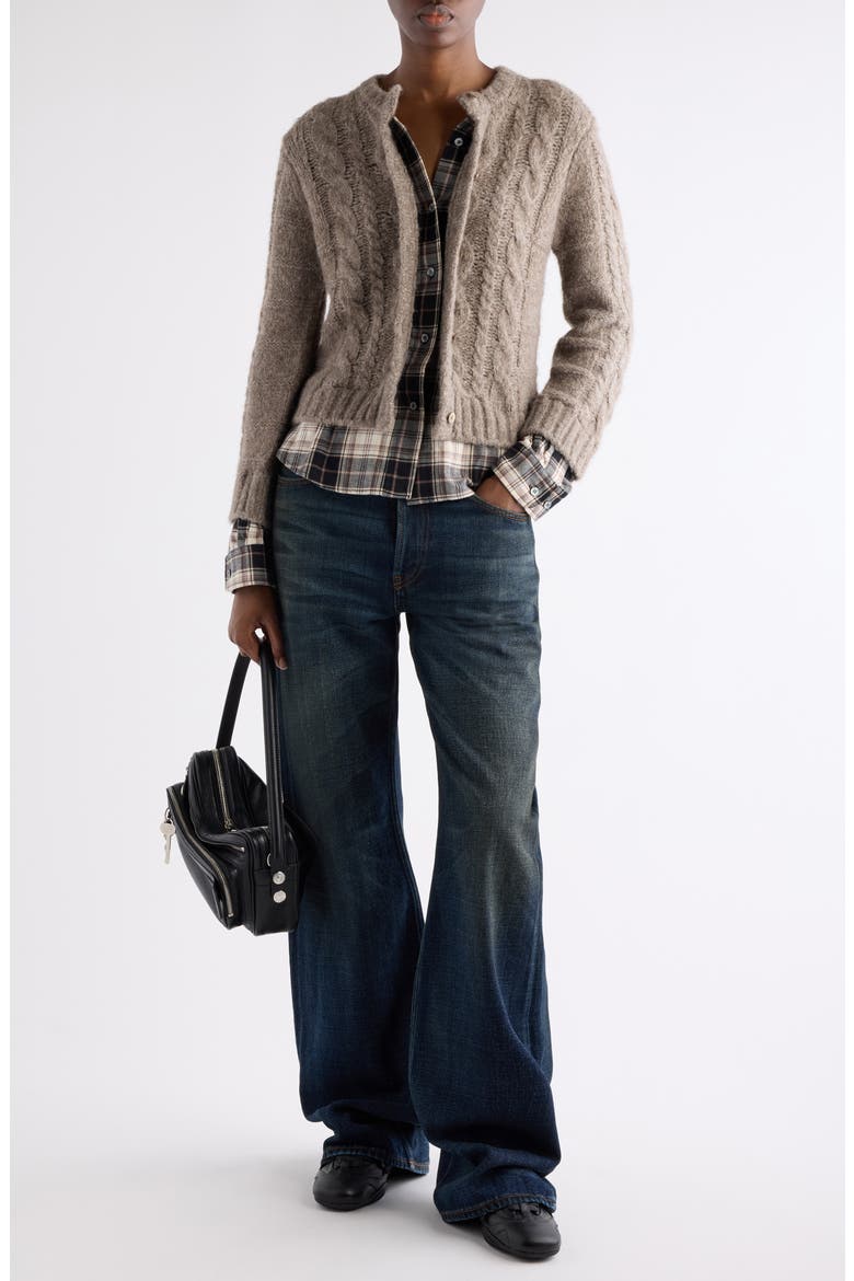 Kunch Layered Cardigan, Alternate, color, BEIGE MELANGE