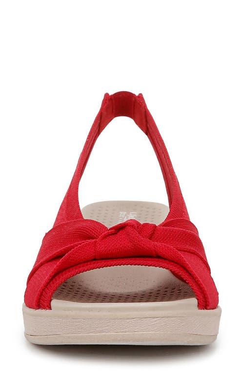 Bzees Bell Slingback Wedge Sandal In Red Knit