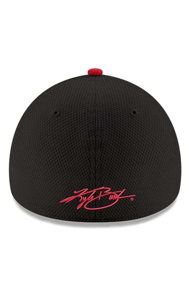New Era Men's New Era Black Kyle Busch 39THIRTY Panel Flex Fit Hat, Alternate, color, Black