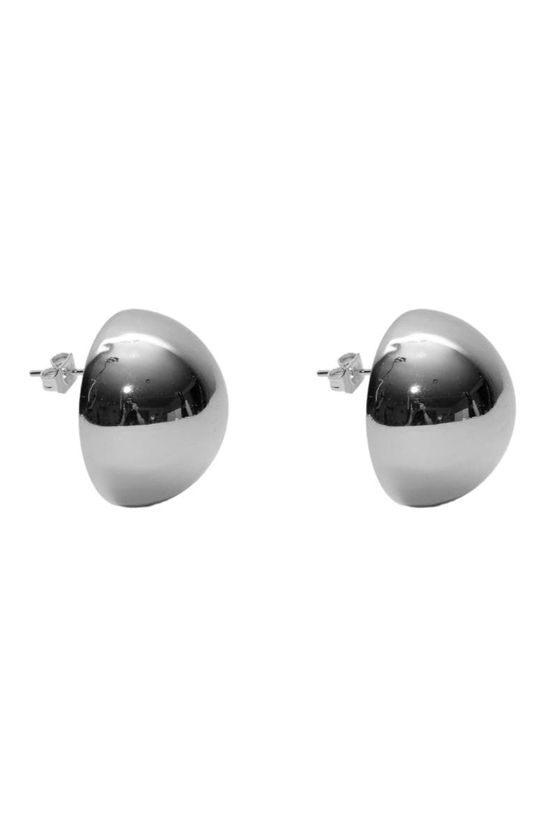 Hemisphere Stud Earrings, Main, color, SILVER