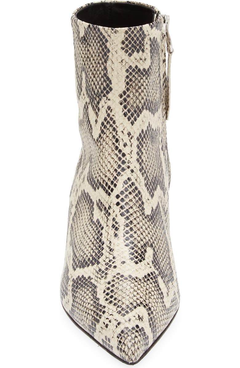 aeyde Sofie Embossed Snake Print Bootie, Alternate, color,