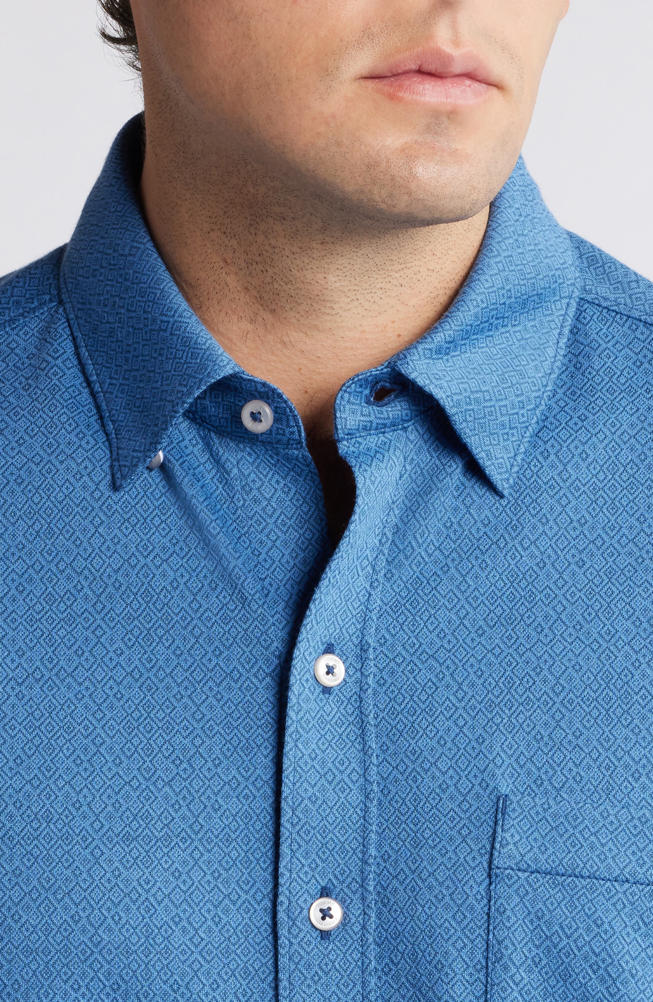 San Lucio Diamond Isles Stretch Button-Up Shirt - image 2