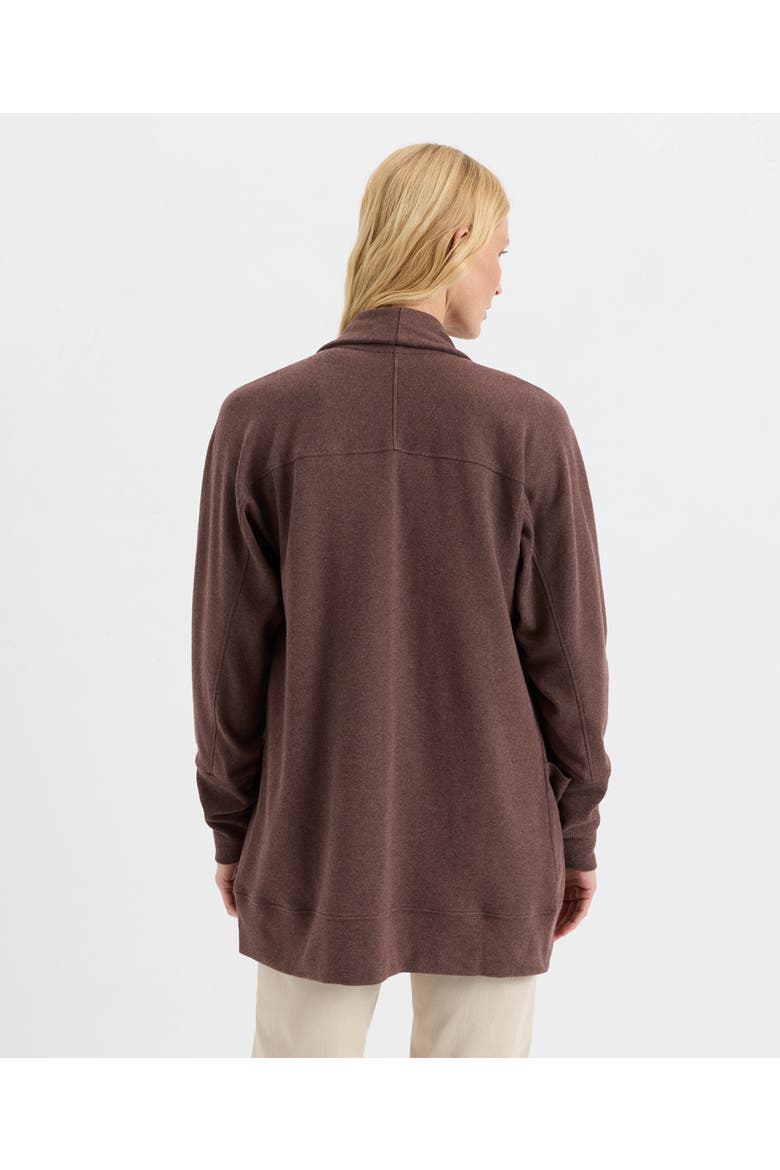 Organic Cotton Roam Wrap Cardigan, Alternate, color, Chestnut Heather