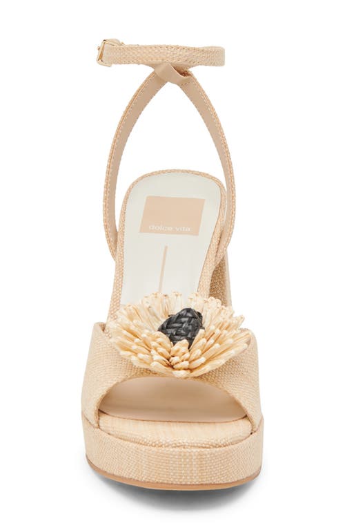 Dolce Vita Paulos Platform Sandal In Natural Raffia