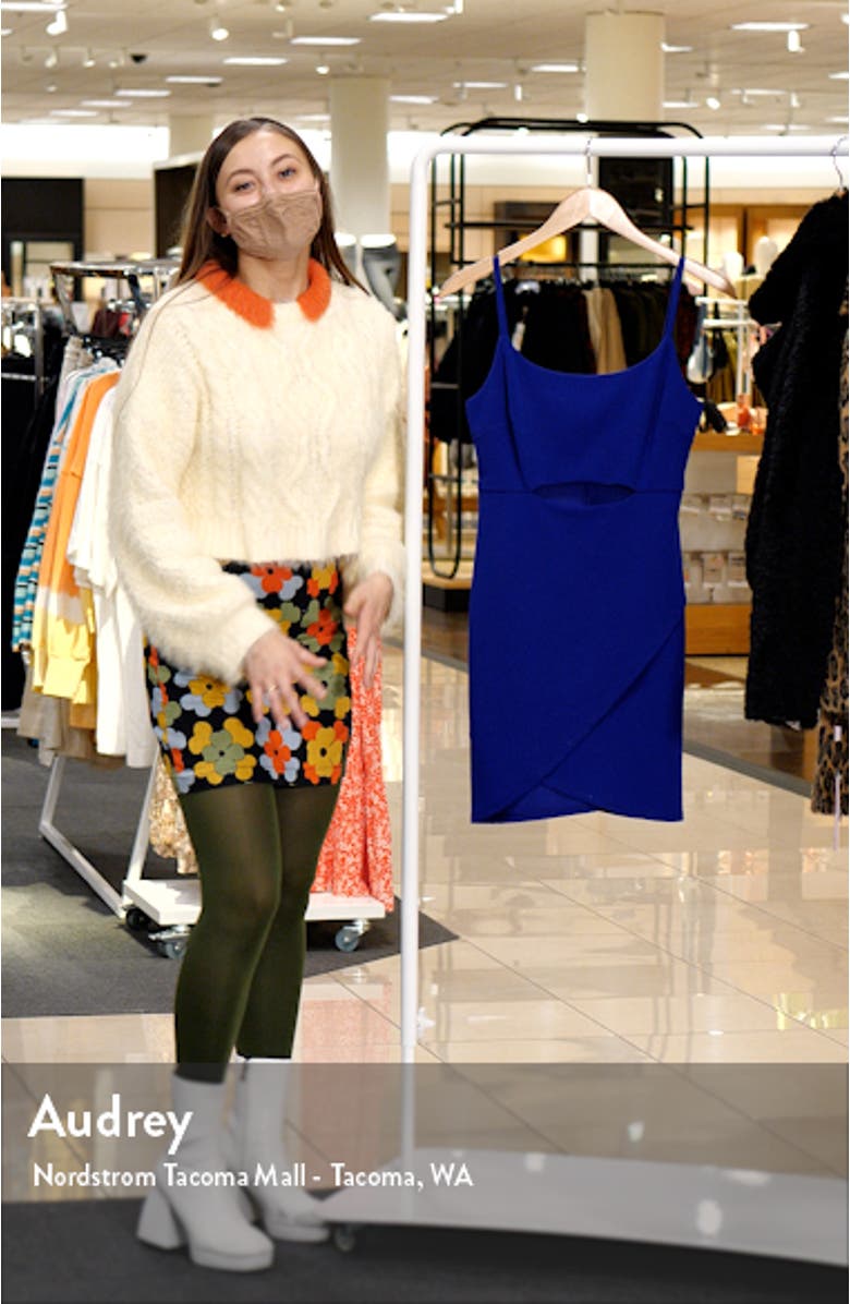 Scuba Crepe Cutout Body-Con Dress, sales video thumbnail