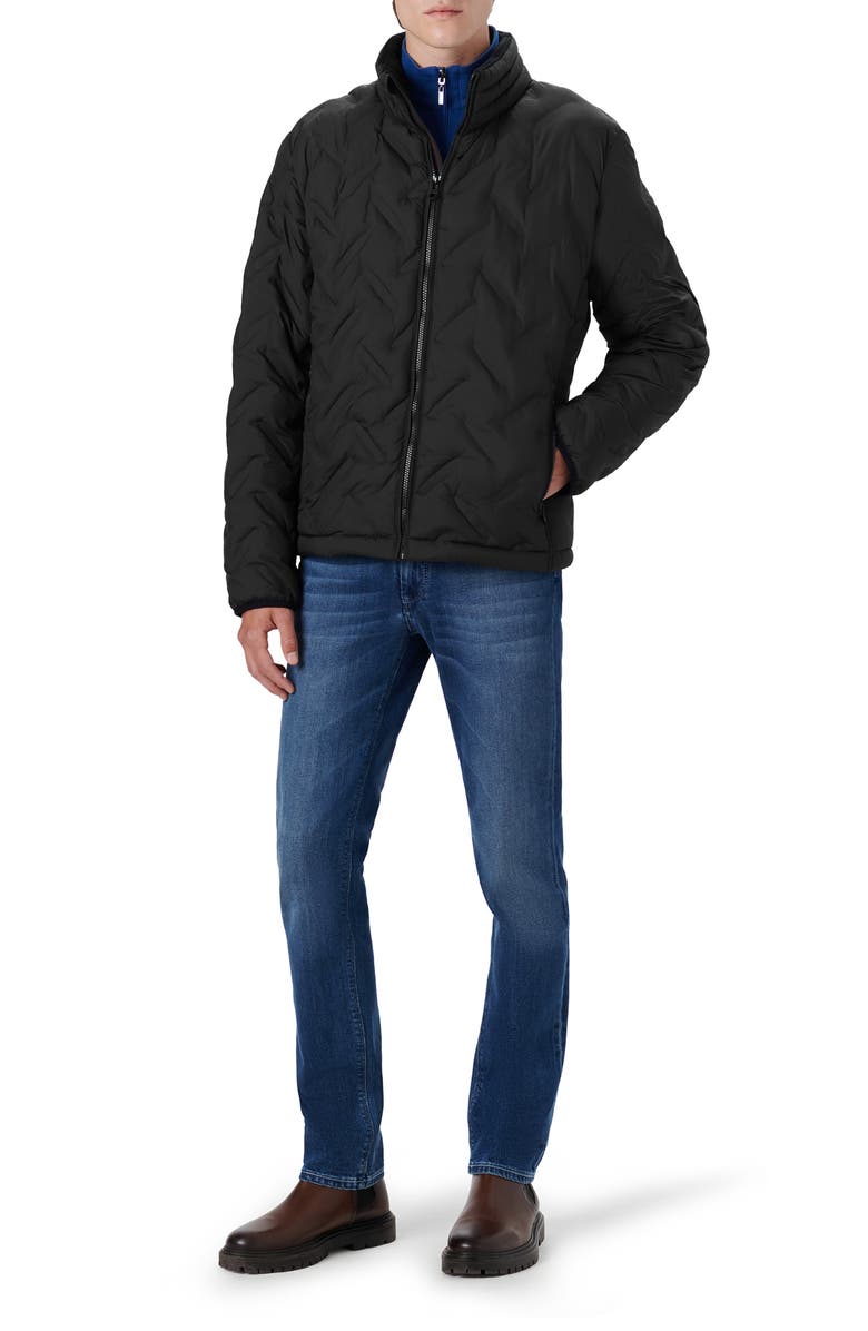 Bugatchi Quilted Bomber Jacket, Alternate, color, 
