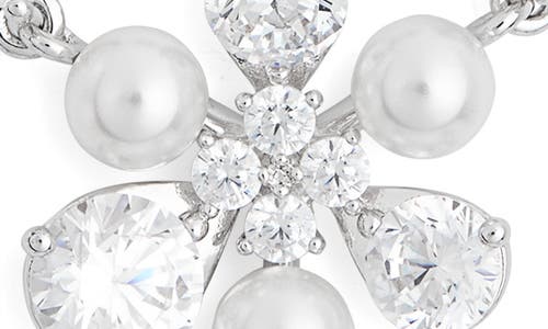 Nadri Floral Y Neck Set R In Silver