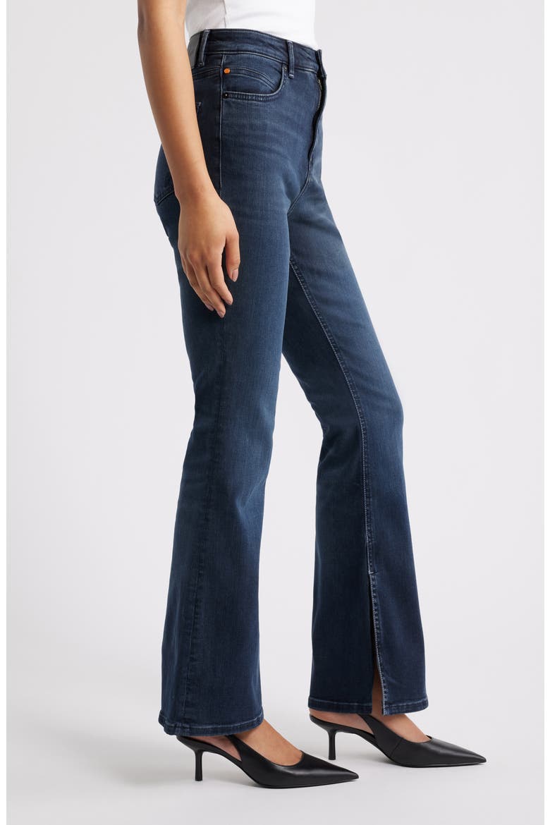 Rosa Side Slit Bootcut Jeans, Alternate, color, DARK BLUE