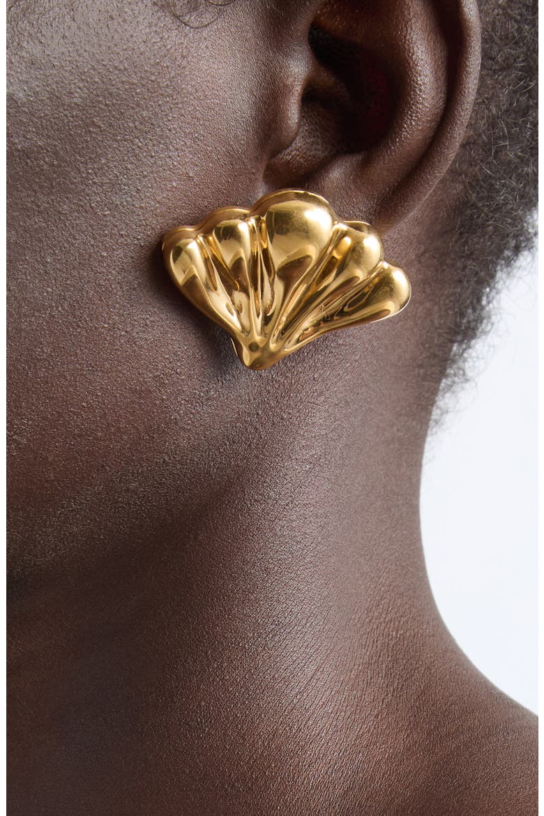 Mirror Earrings, Alternate, color, GOLD/ SILVER