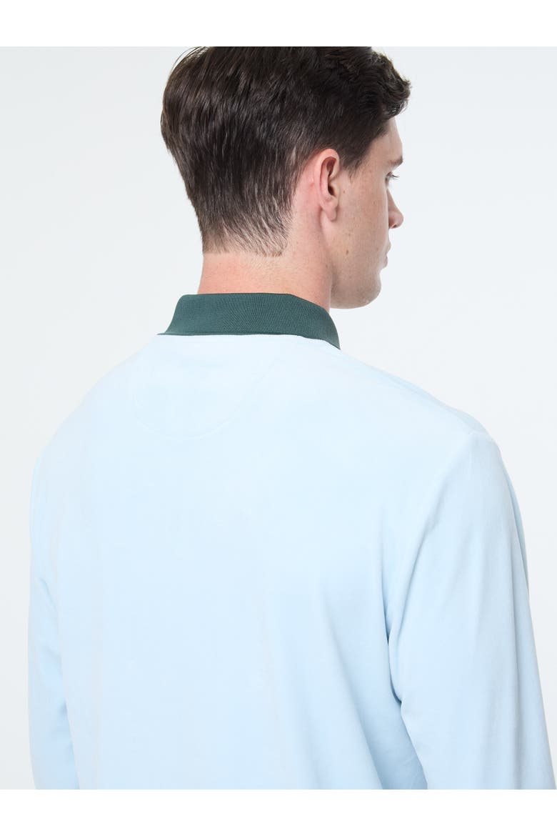 Banda Velour Polo, Alternate, color, BABY BLUE