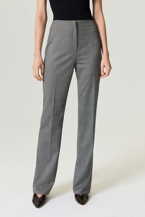 Side Slit Tailored Pants