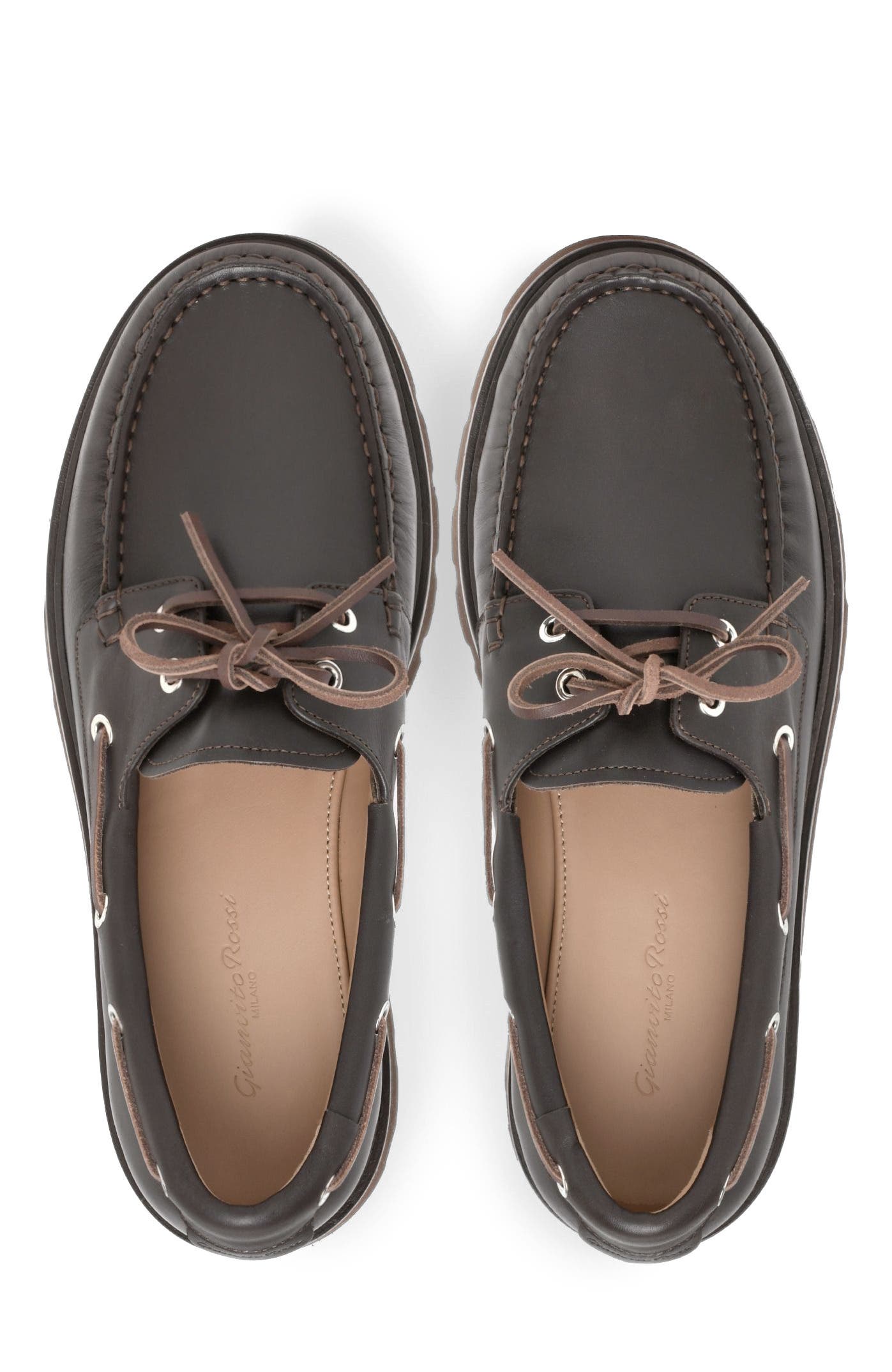Gianvito Rossi Olonne Mocassin, Alternate, color, Brown Calf Leather