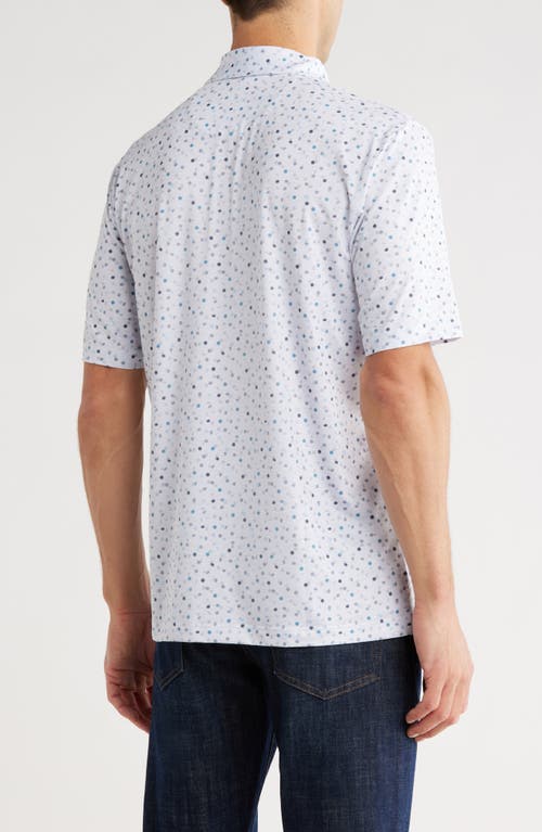 Greg Norman Dancing Chips Print Golf Polo In White