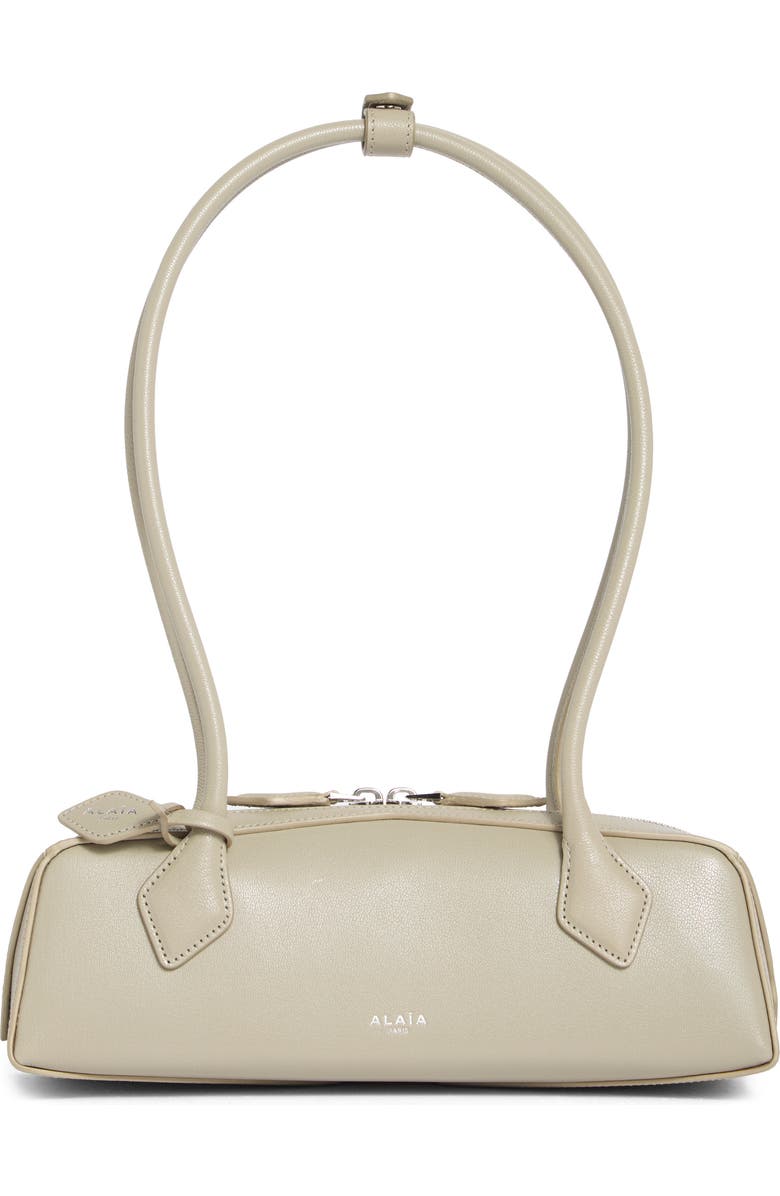 Alaïa Le Teckel Small Shoulder Bag, Main, color, Beige Grise