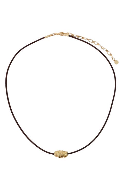 Cord Slider Pendant Necklace