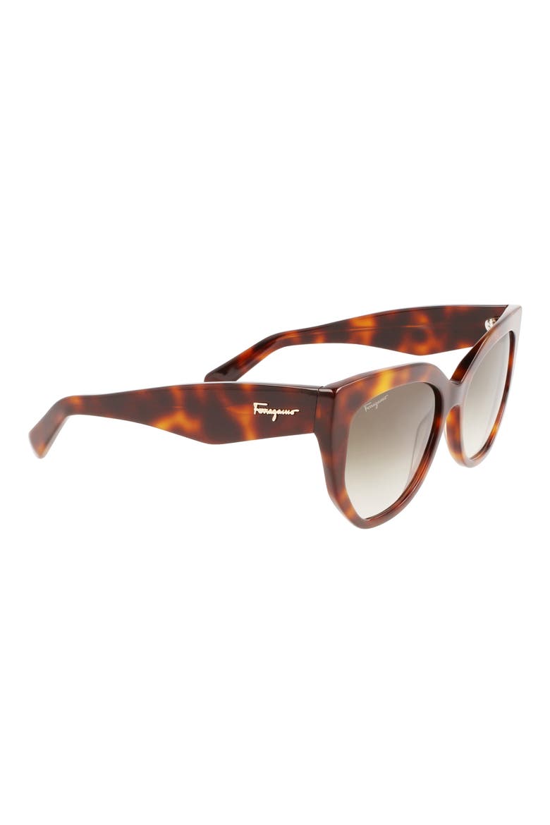 56mm Gradient Cat Eye Sunglasses, Alternate, color, TORTOISE