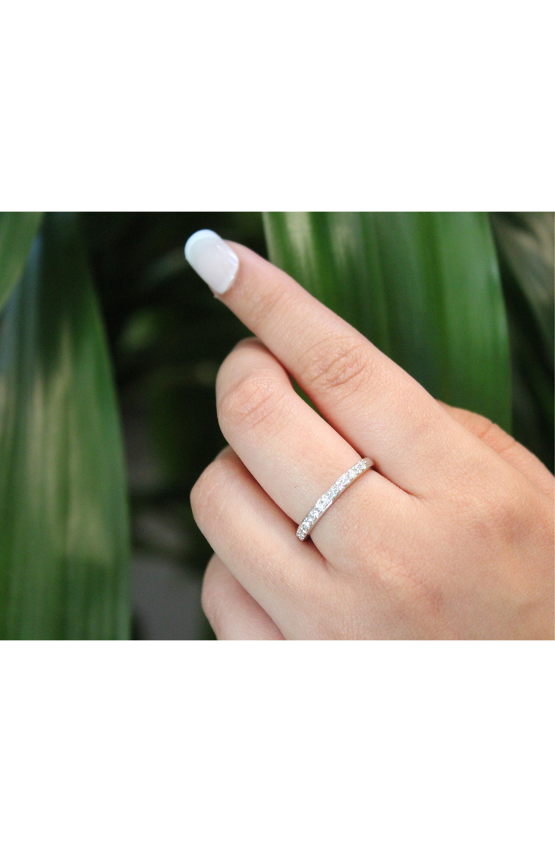 LuvMyJewelry Solara 14K Gold Round Diamond Studded Stackable Band Ring - 0.26cts, Alternate, color, 14K White Gold