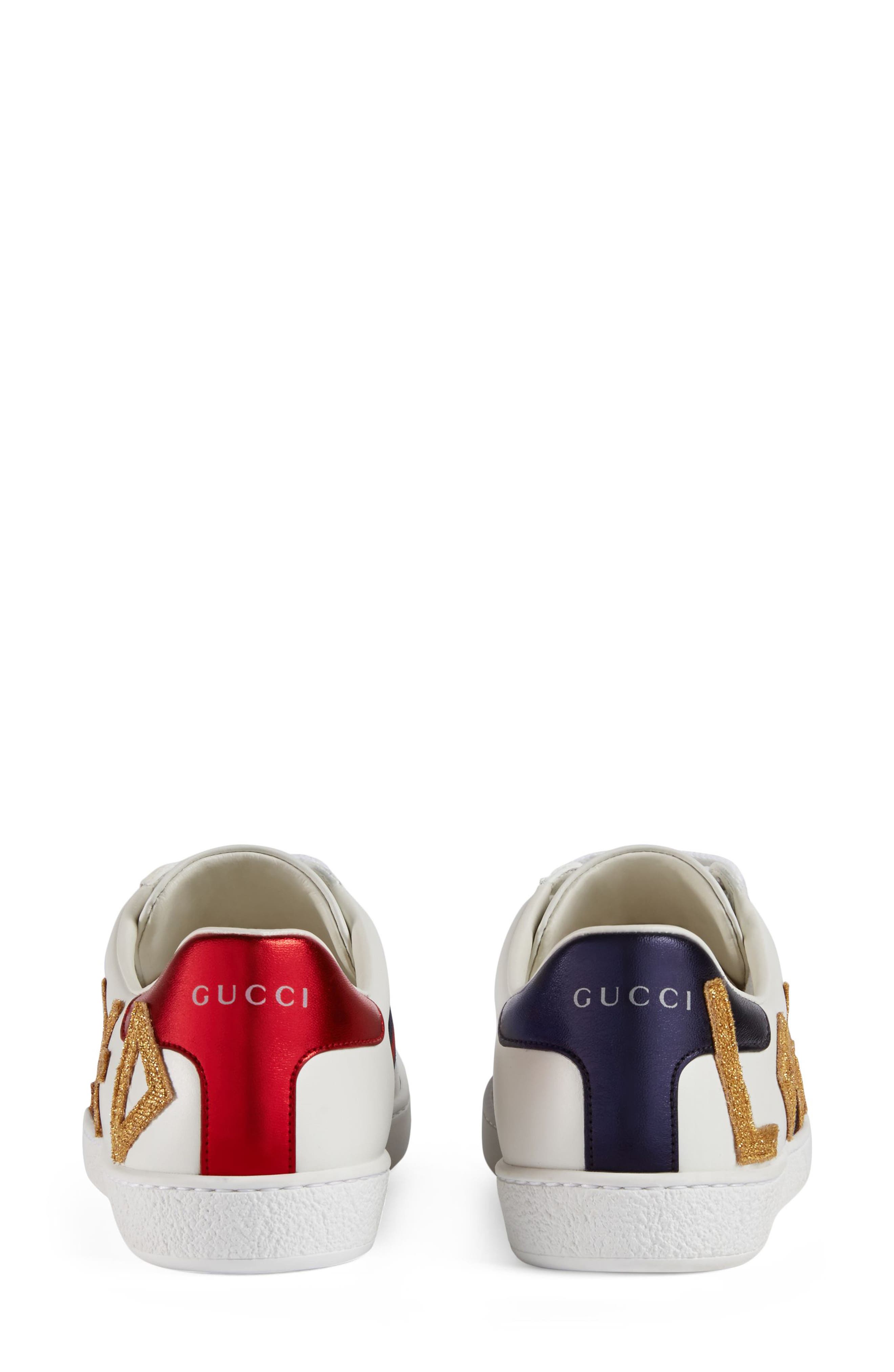 Gucci New Ace Loved Sneakers, Alternate, color, 