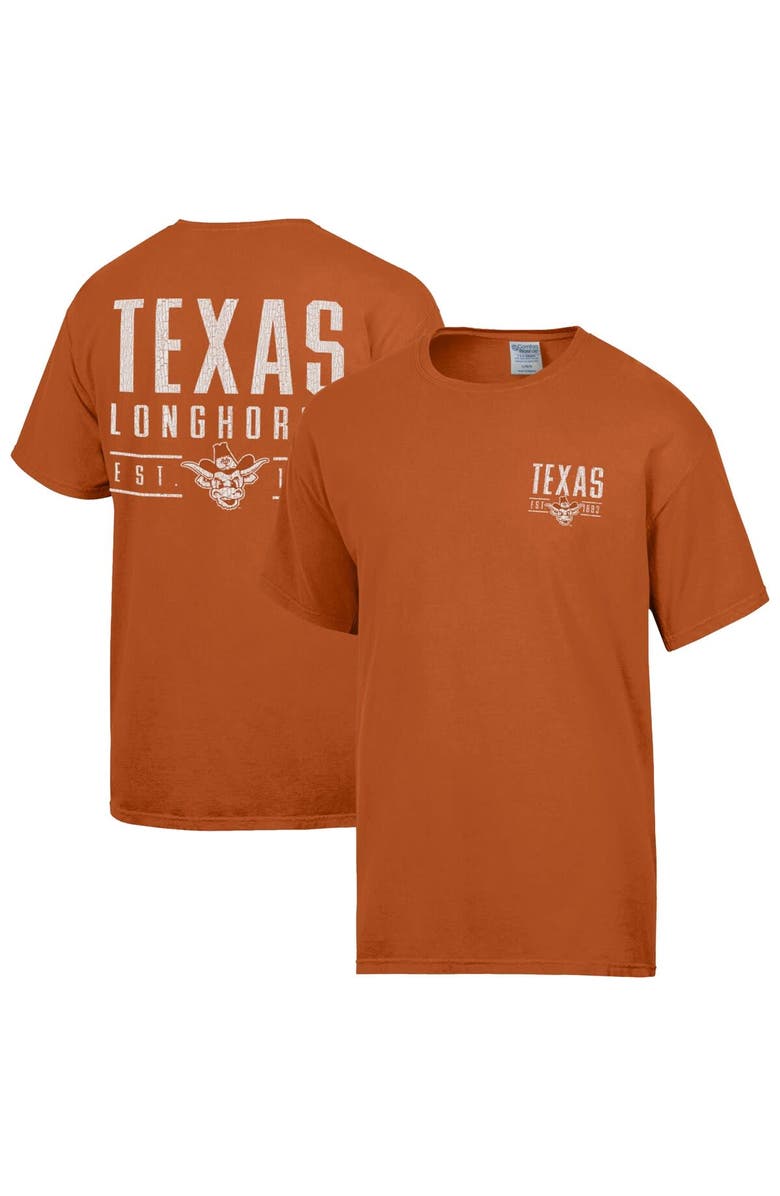 ComfortWash Men's ComfortWash  Burnt Orange Texas Longhorns Big Name T-Shirt, Main, color, Burnt Orange