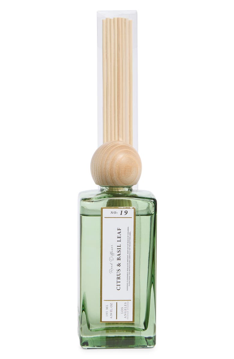 PORTOFINO CANDLES Citrus & Basil Leaf Reed Diffuser, Main, color, White