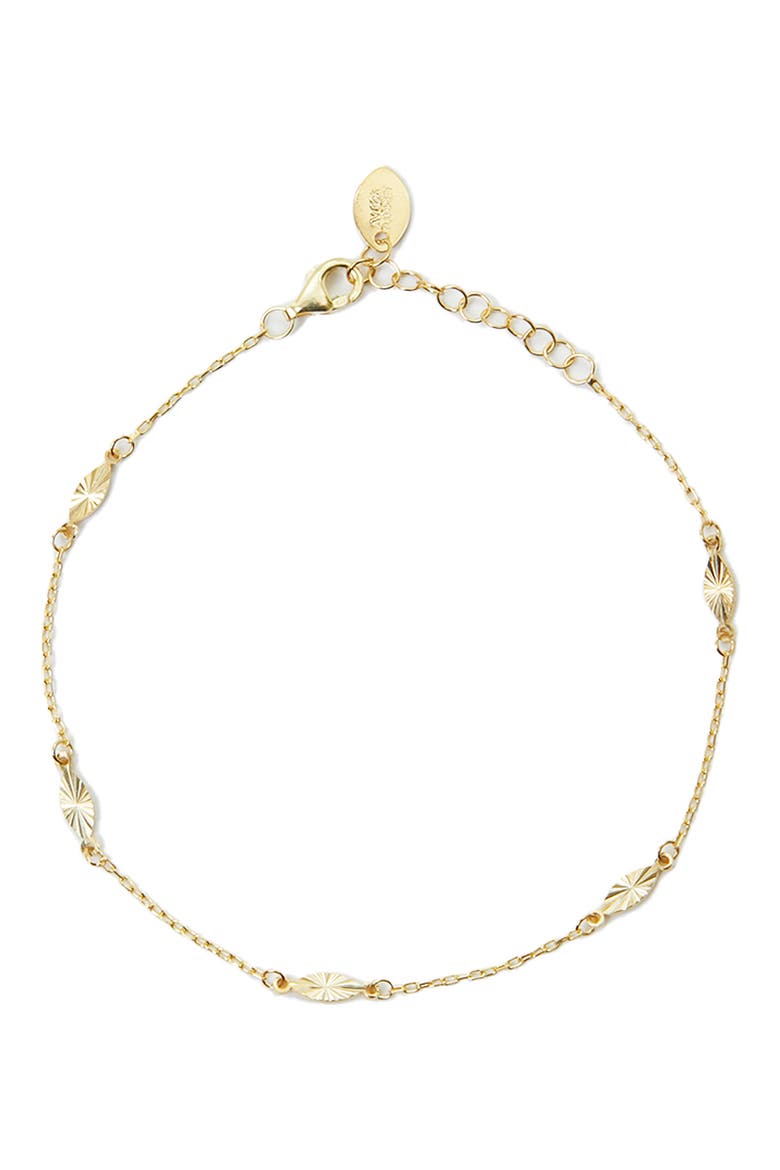 Diamond Cut Station Bracelet, Main, color, GOLD