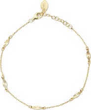 Argento Vivo Sterling Silver Diamond Cut Station Bracelet