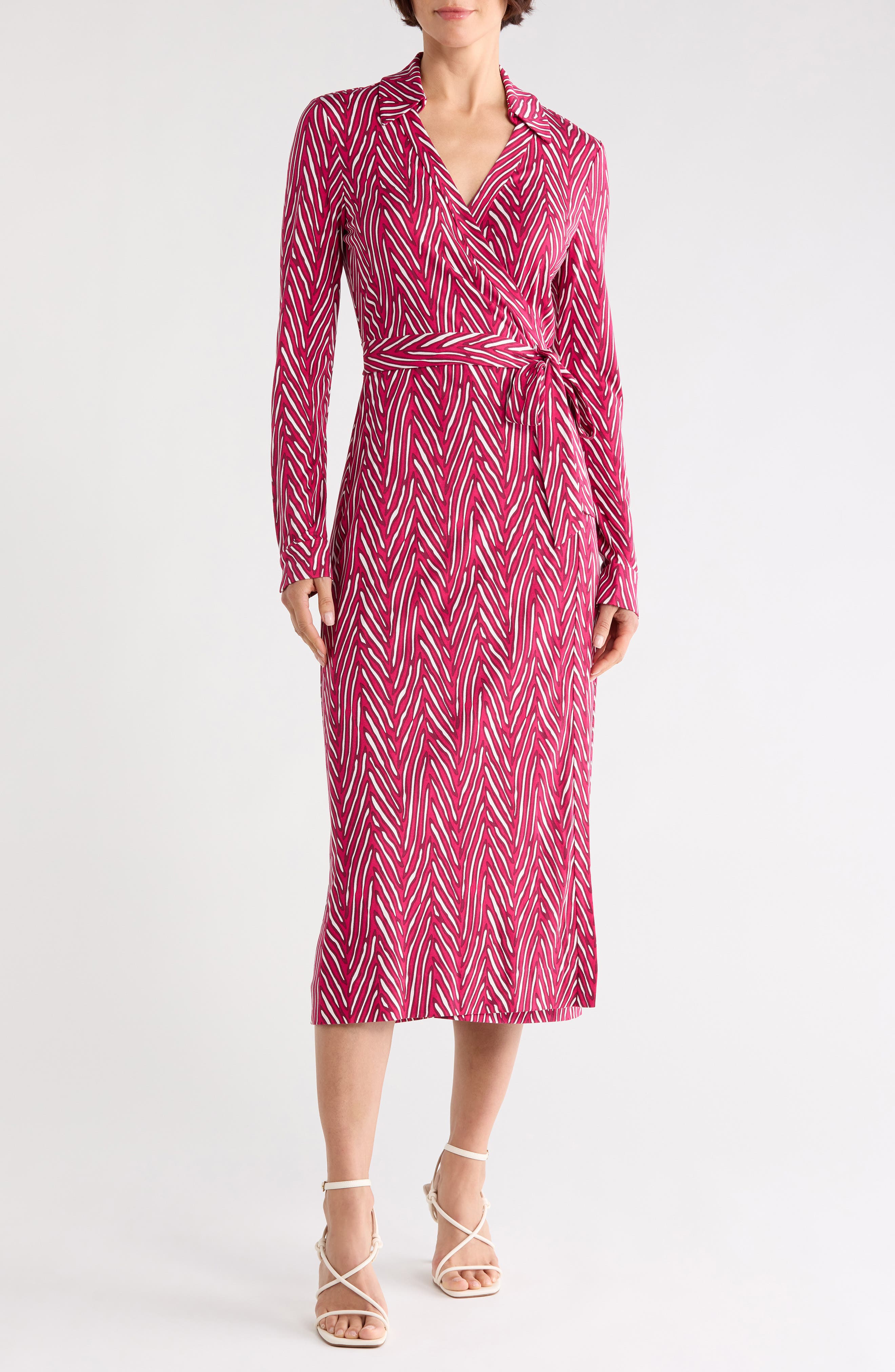 Diane von Furstenberg Abigail Long Sleeve Wrap Dress