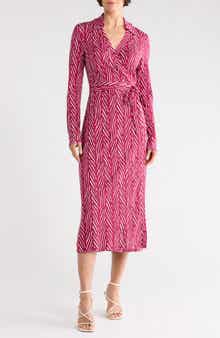 Diane von Furstenberg Abigail Long Sleeve Wrap Dress