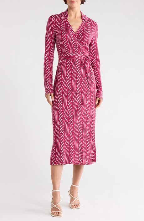 Diane von Furstenberg Abigail Long Sleeve Wrap Dress