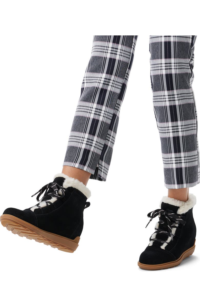 SOREL Evie II Cozy Waterproof Wedge Bootie, Alternate, color, Black/ Gum 2