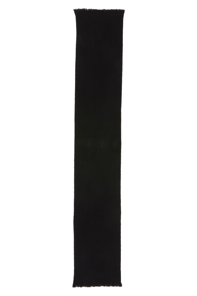 Solid Cashmere Scarf, Alternate, color, BLACK