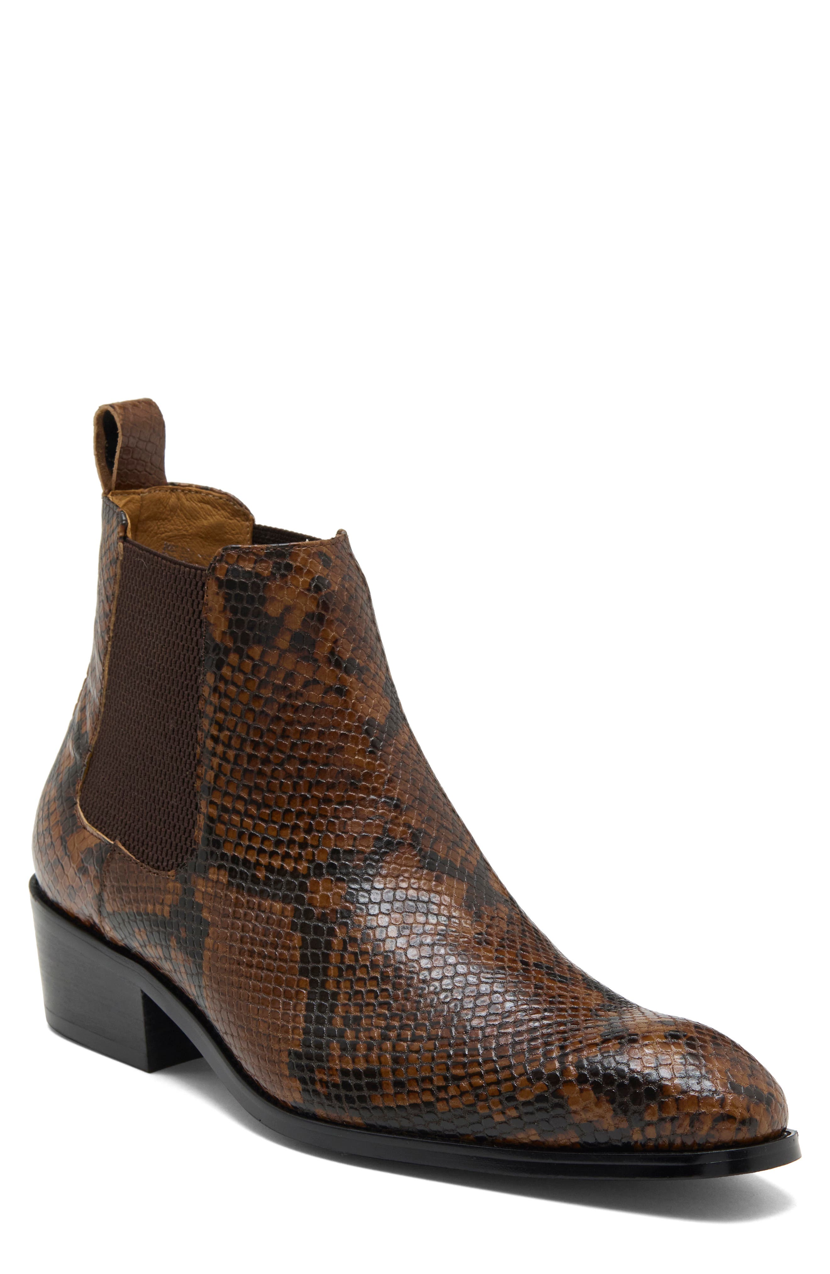 Villain Lizard Embossed Leather Chelsea Boot