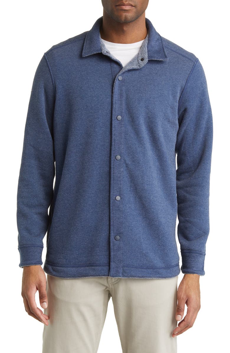 Johnston & Murphy Reversible Fleece Shirt Jacket, Alternate, color, 