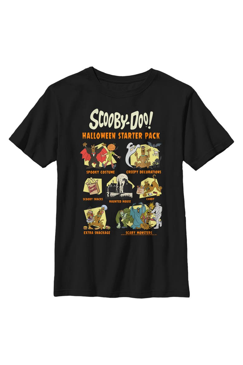 Boy's Scooby Doo Halloween Starter Pack  Graphic T-Shirt, Main, color, Black