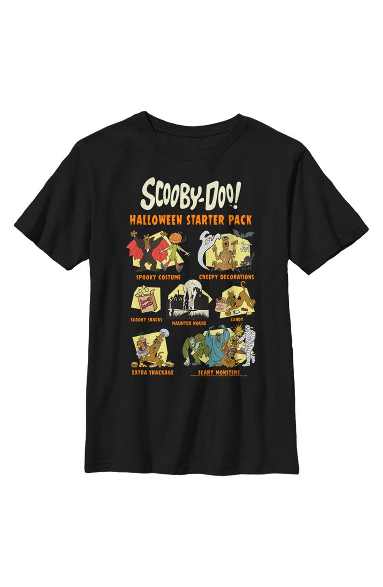 Scooby Doo Boy's Scooby Doo Halloween Starter Pack Graphic T-Shirt, Main, color, Black