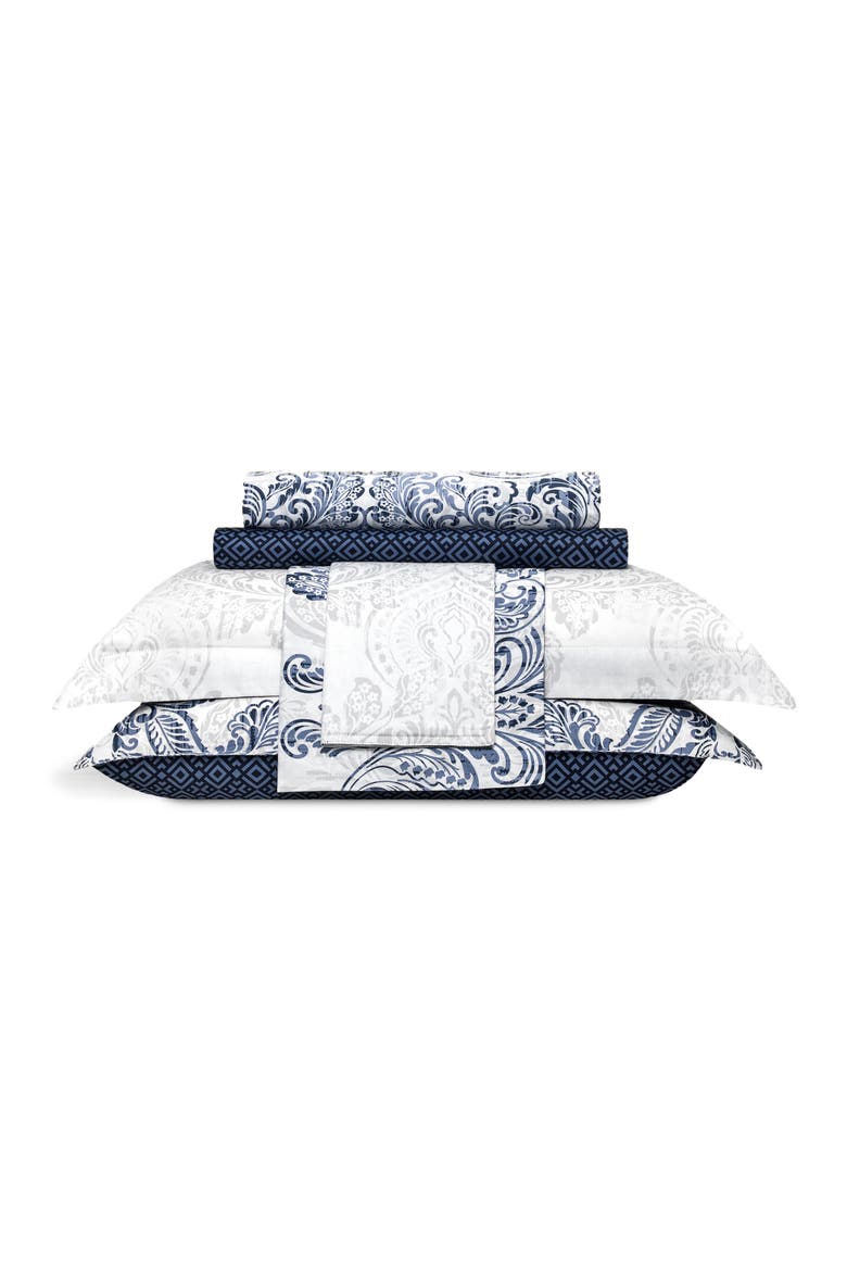 Flevoland Fitted Sheet, Main, color, Blue