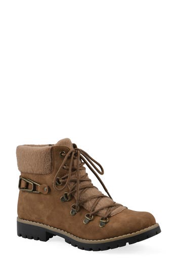 Cliffs By White Mountain Pioneer Faux Shearling Lined Lace-up Boot In Multi