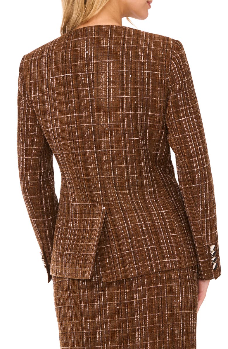 Ted Baker Collarless Tweed Jacket, Alternate, color, Potting Soil