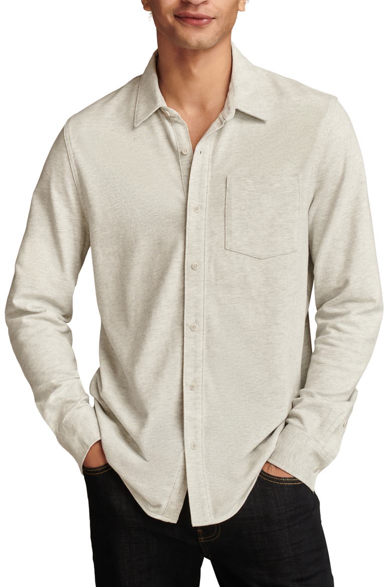 Stretch Cotton Oxford Dress Shirt, Main, color, WHITE