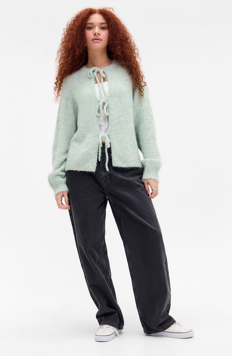 BDG Urban Outfitters Reversible Tie Raglan Sleeve Sweater, Alternate, color, Green