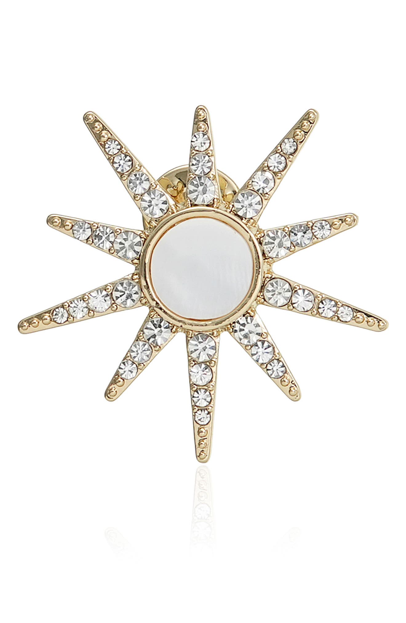 Starburst Mother of Pearl Brooch