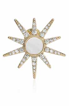 Starburst Mother of Pearl Brooch