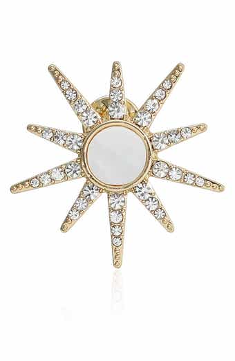 Starburst Mother of Pearl Brooch